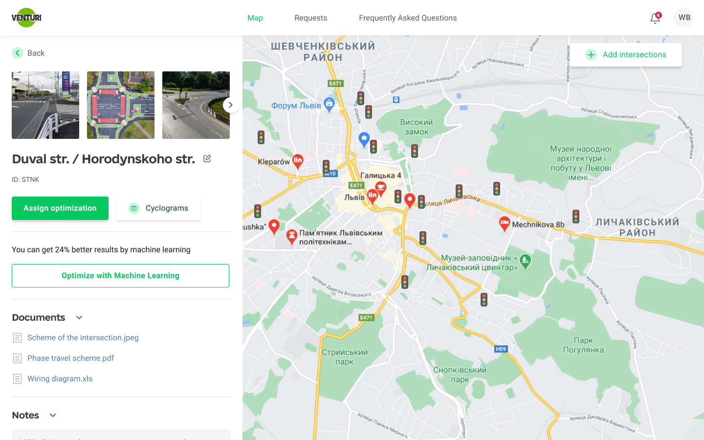 Venturi AI Traffic Signal Optimization Dashboard
